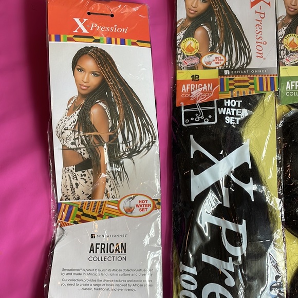 Sensationnel X-pression Braiding Hair Extensions African Collection Color 1B NEW - Picture 6 of 9